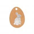 [F410363] Anhänger Hase Natur/Silber 50x38 mm